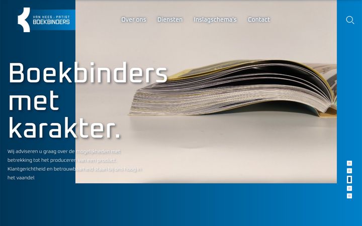 Snimka zaslona za boekbinderijvanhees.nl