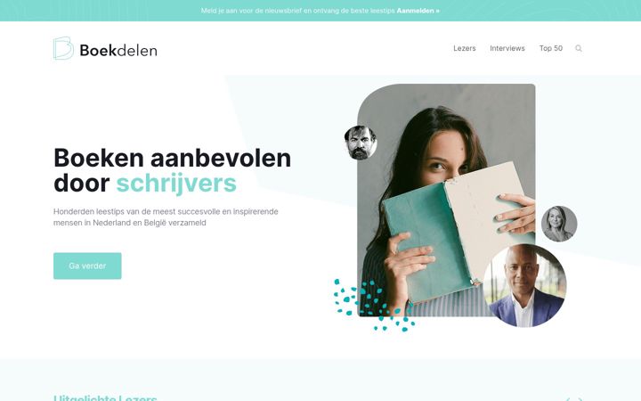 Screenshot of boekdelen.nu