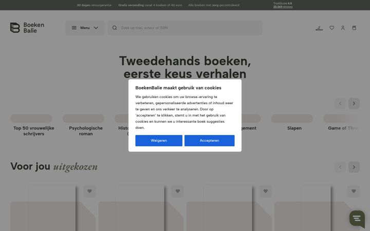 Screenshot of boekenbalie.be