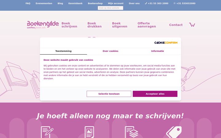 Skjámynd af boekengilde.nl