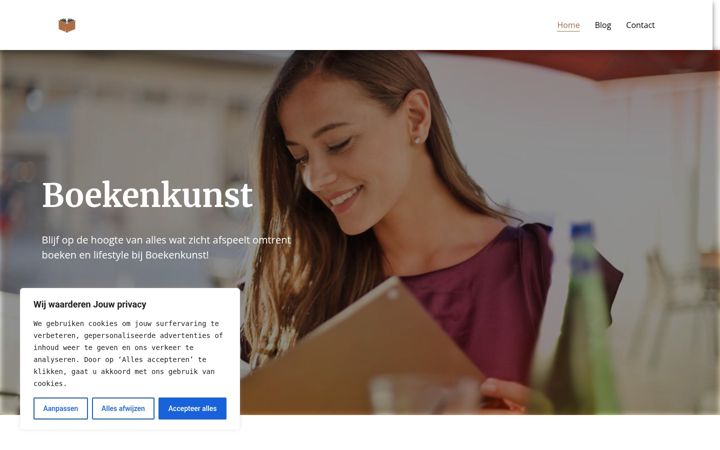 Screenshot of boekenkunst.nl