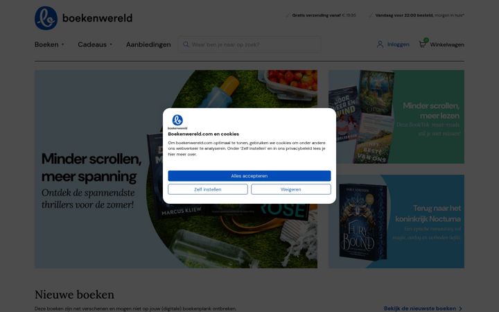Skærmbillede af boekenwereld.com
