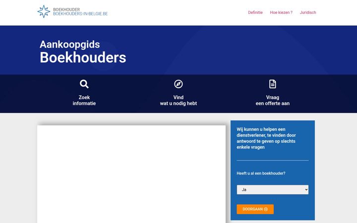 Kuvakaappaus sivustosta boekhouders-in-belgie.be