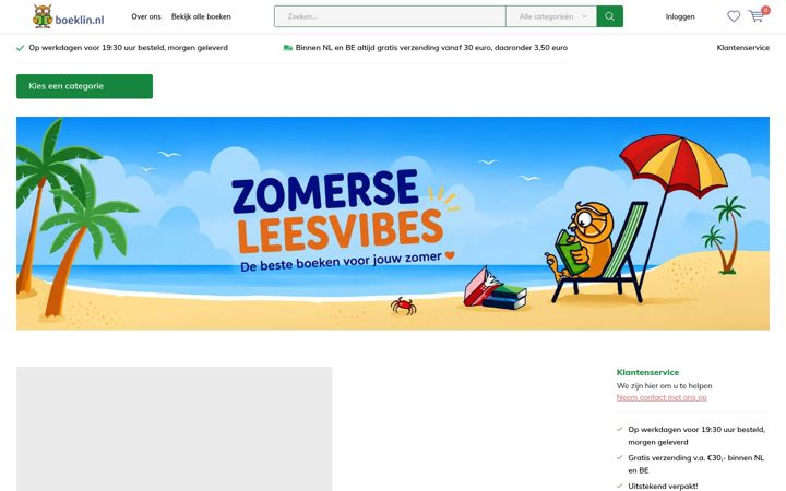 Screenshot of boeklin.nl