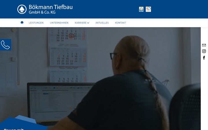 Screenshot of boekmanntiefbau.de