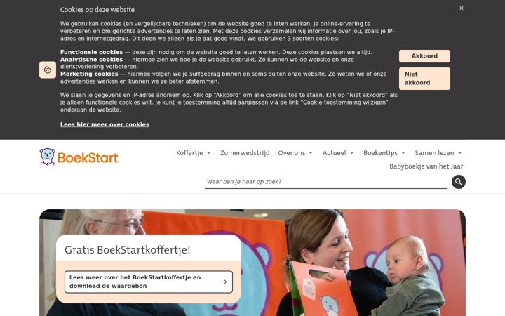 Screenshot of boekstart.nl