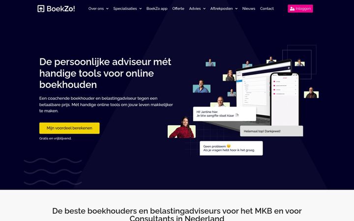 Screenshot of boekzo.nl