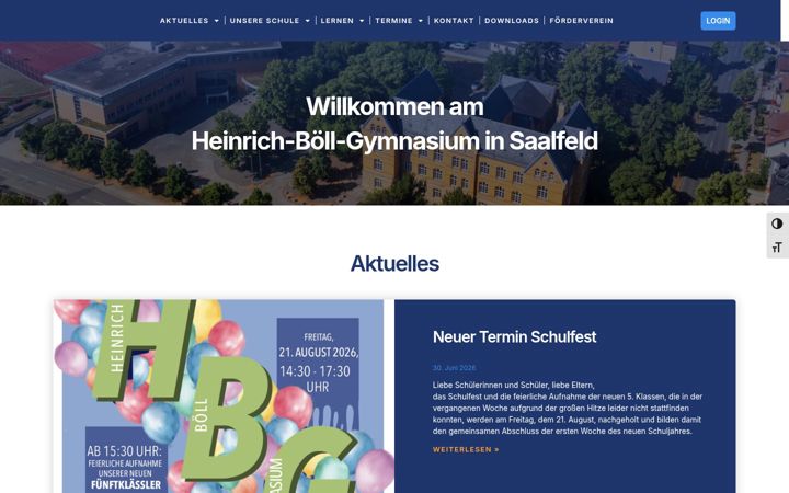 Captura de pantalla de boellgymnasium.de
