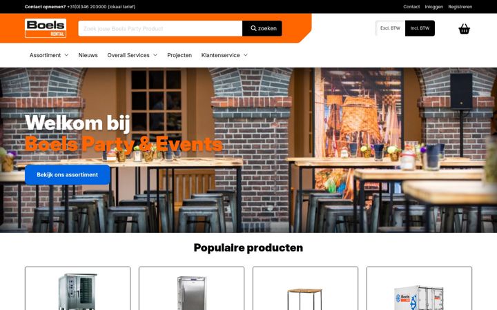 Screenshot of boelsparty.com