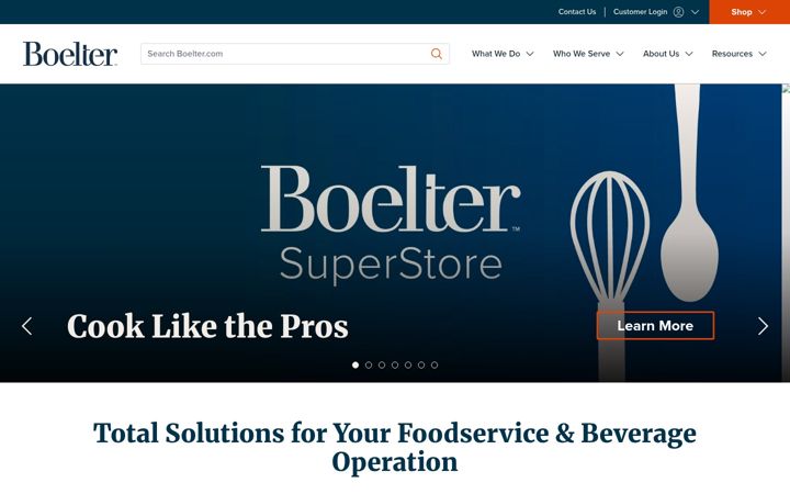 Screenshot of boelter.com
