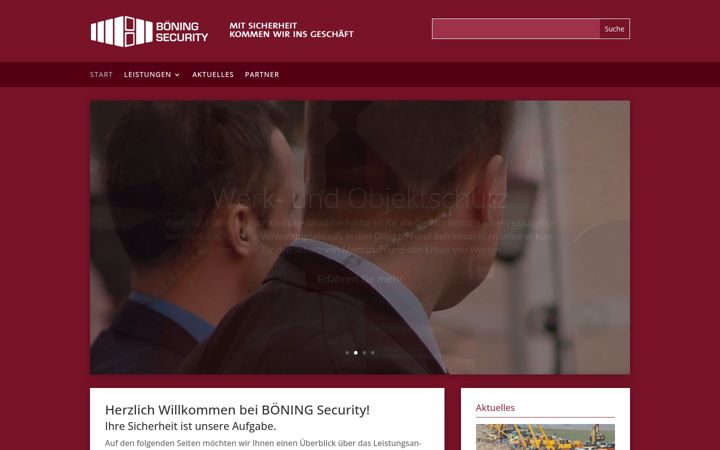 Screenshot of boening-security.de