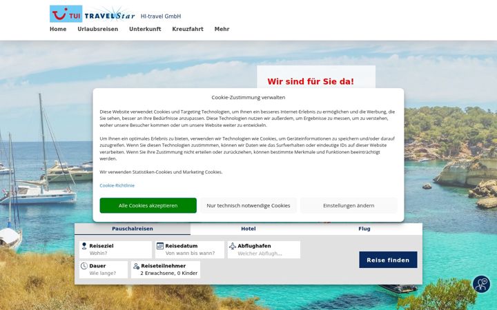 Screenshot von boerde-reisen.de