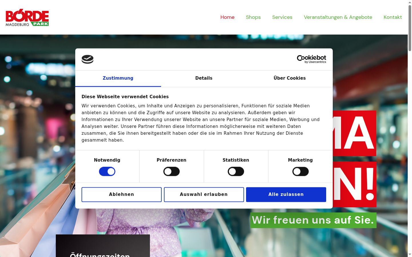 Screenshot tal-banner tal-kunsens muri qabel kwalunkwe interazzjoni