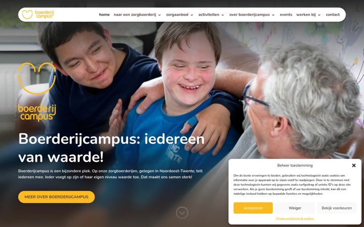 Screenshot of boerderijcampus.nl