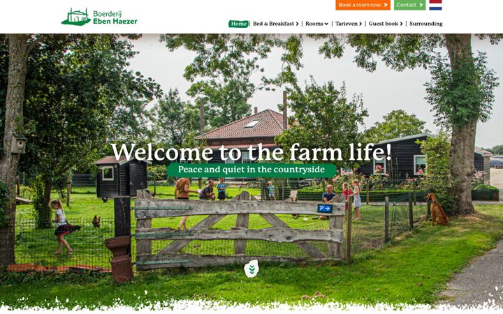 Screenshot von boerderijebenhaezer.nl