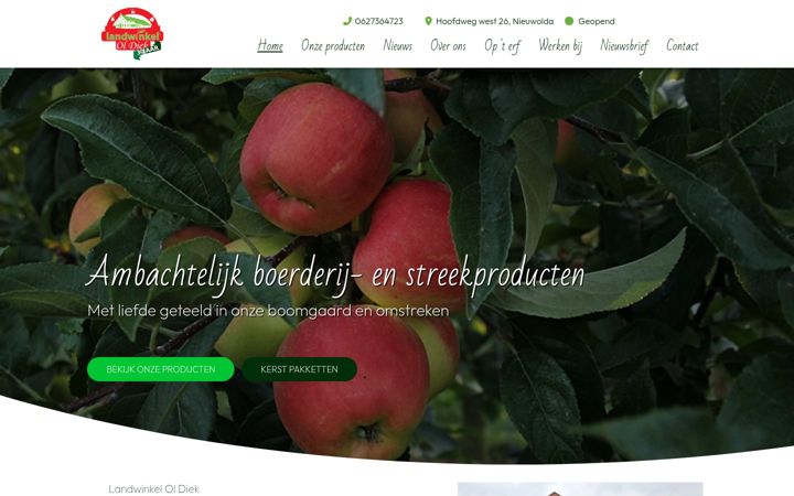 Screenshot of boerderijwinkelmolema.nl
