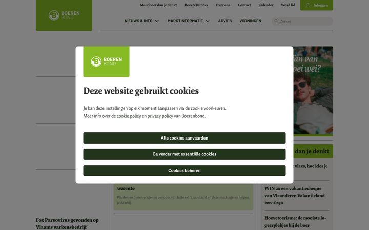 Screenshot of boerenbond.be