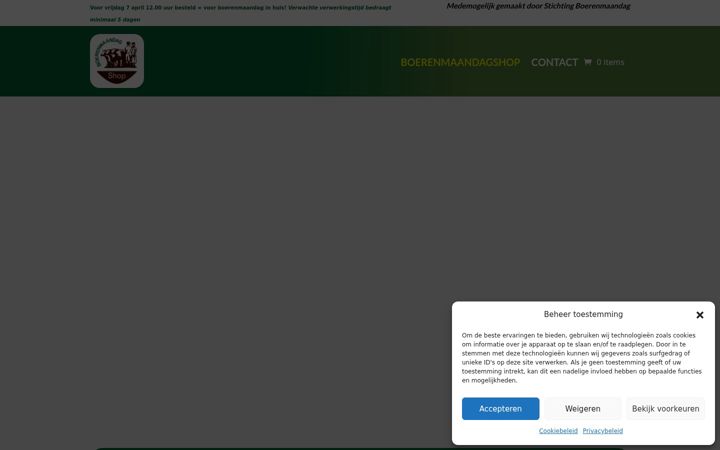 Képernyőkép: boerenmaandagshop.nl