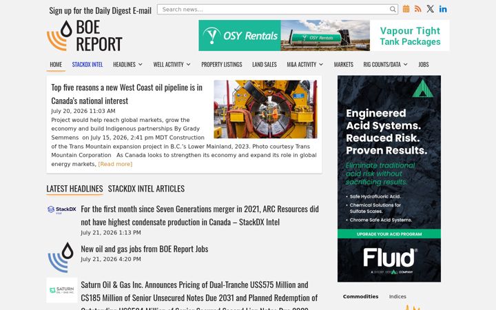 Screenshot of boereport.com