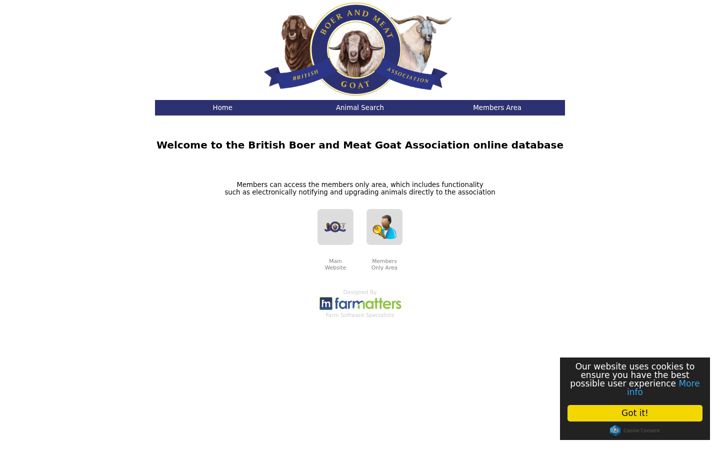 Screenshot of boergoatsonline.co.uk