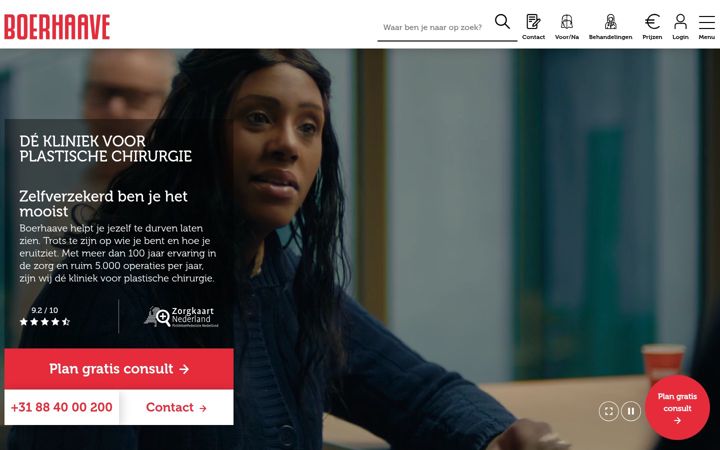 Screenshot of boerhaave.nl