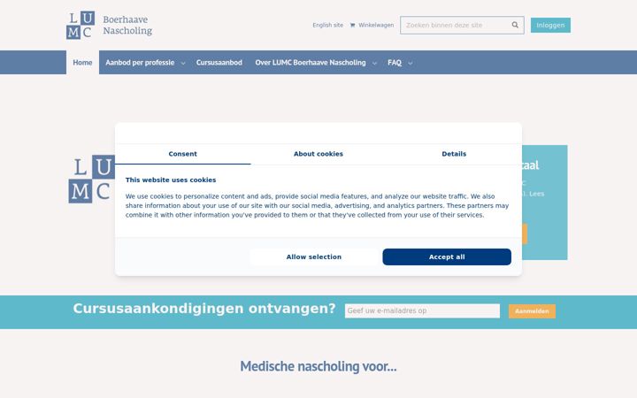 Screenshot of boerhaavenascholing.nl