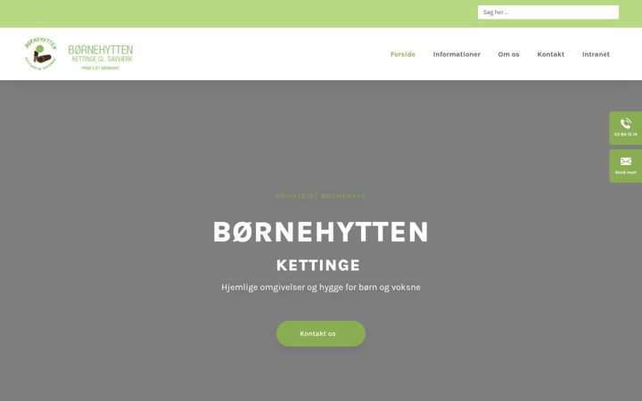 Screenshot of boernehytten.dk