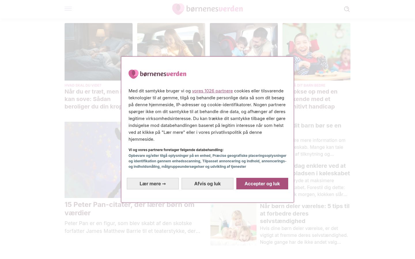 Captura de ecrã do banner de consentimento apresentado antes de qualquer interação