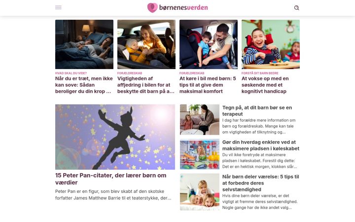 Screenshot of boernenesverden.dk