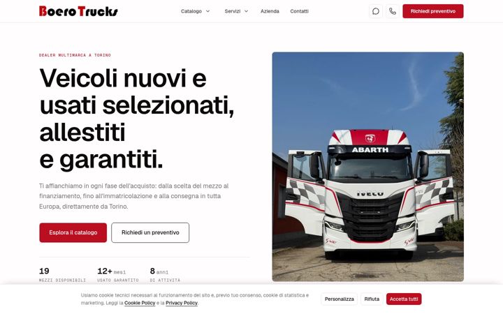 Screenshot of boerotrucks.it