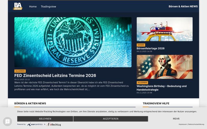 Screenshot of boersen-aktien.news