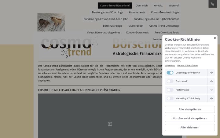 Screenshot of boersenastrologie.com