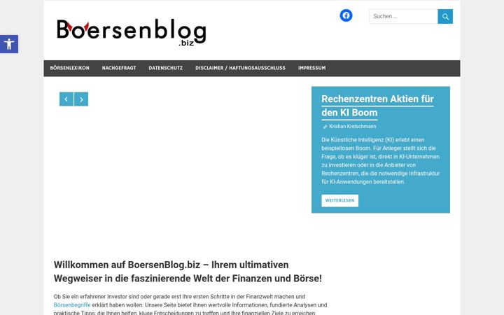 Screenshot of boersenblog.biz