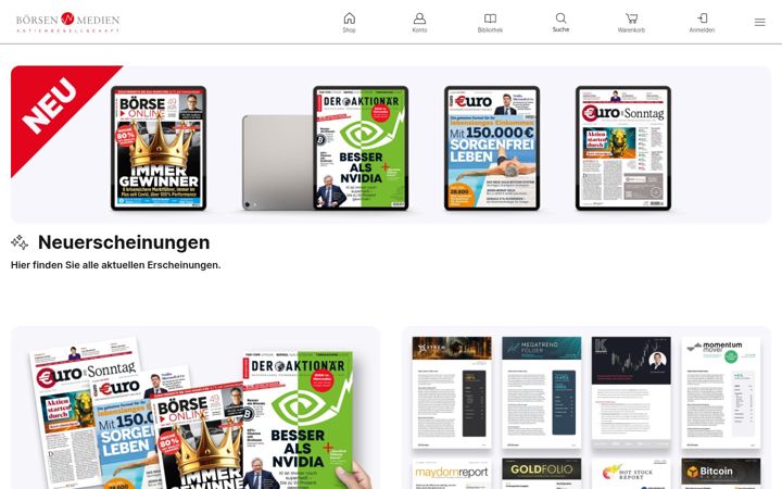 Screenshot ta' boersenmedien.de