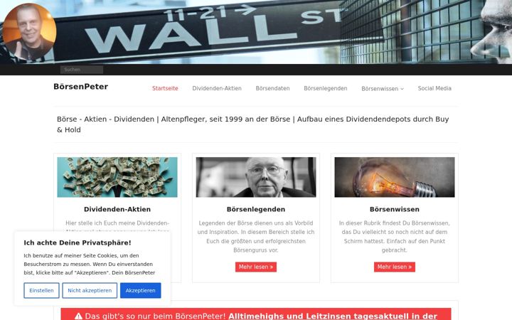 Screenshot of boersenpeter.com