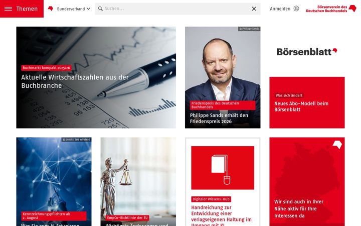 Zrzut ekranu boersenverein.de