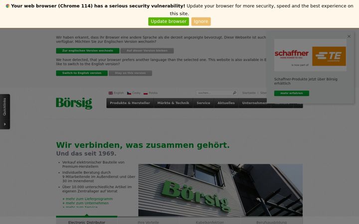Screenshot of boersig.com