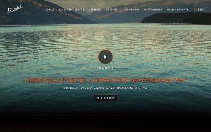Screenshot of boesch-boats.ch