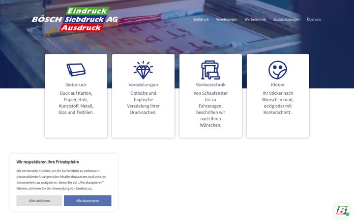 Screenshot of boeschdruck.ch
