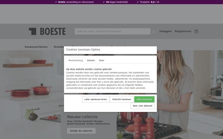 Screenshot of boeste.nl