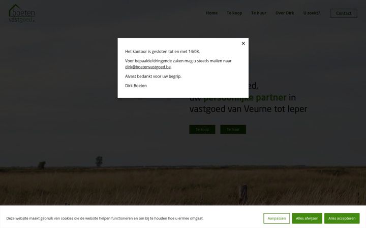 Screenshot of boetenvastgoed.be