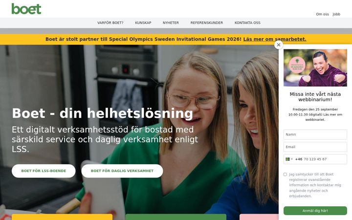 Screenshot of boettech.se