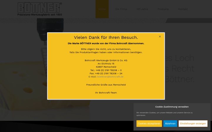 Screenshot of boettner.de