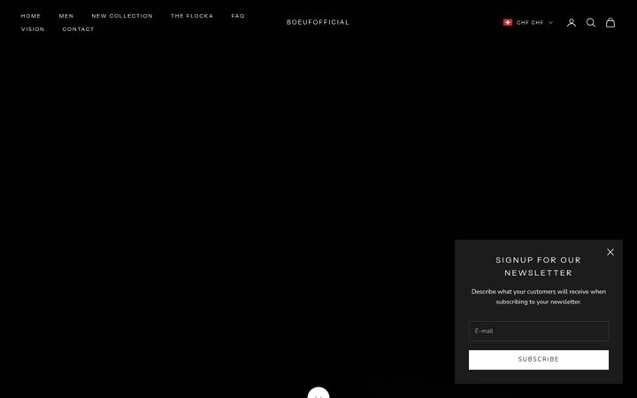 Screenshot of boeufofficial.com