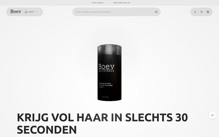 Screenshot of boevcosmetics.com