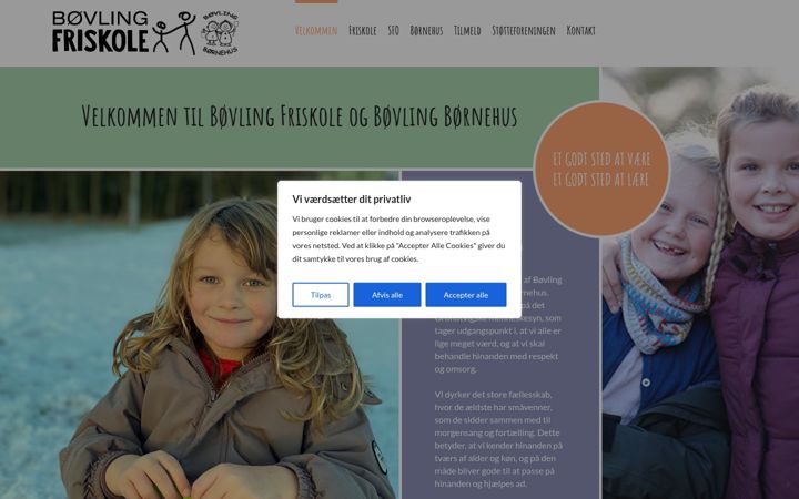 Screenshot of boevling-friskole.dk