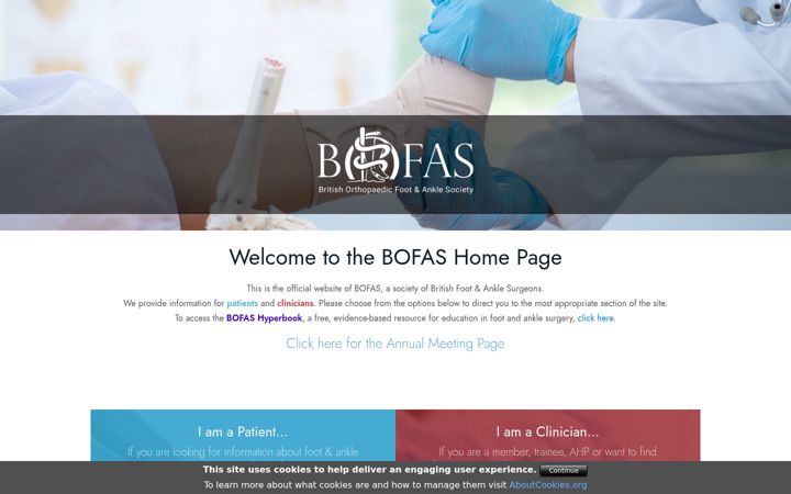 Captura de pantalla de bofas.org.uk