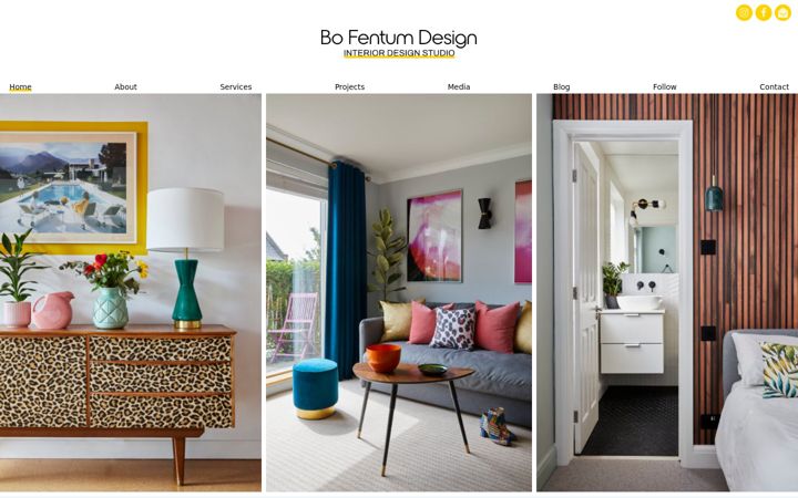 Screenshot of bofentumdesign.com