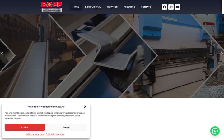 Captura de pantalla de boffcorteedobra.com.br