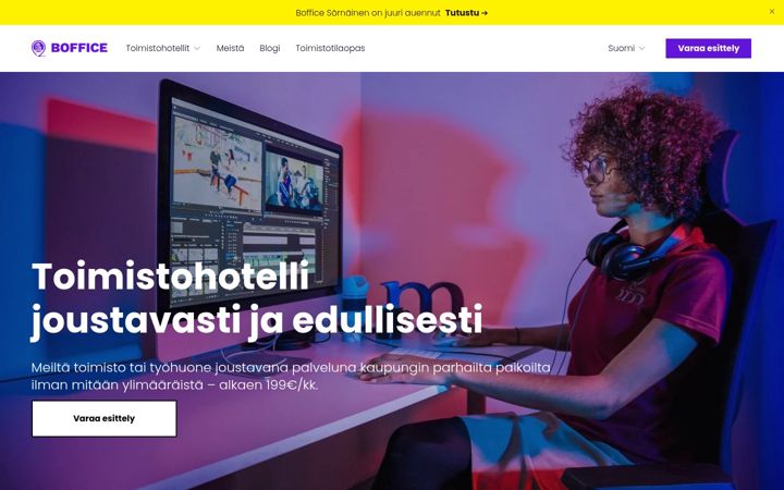 Screenshot of boffice.fi
